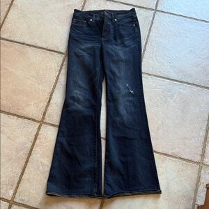 Express Dark Indigo Flare Jeans